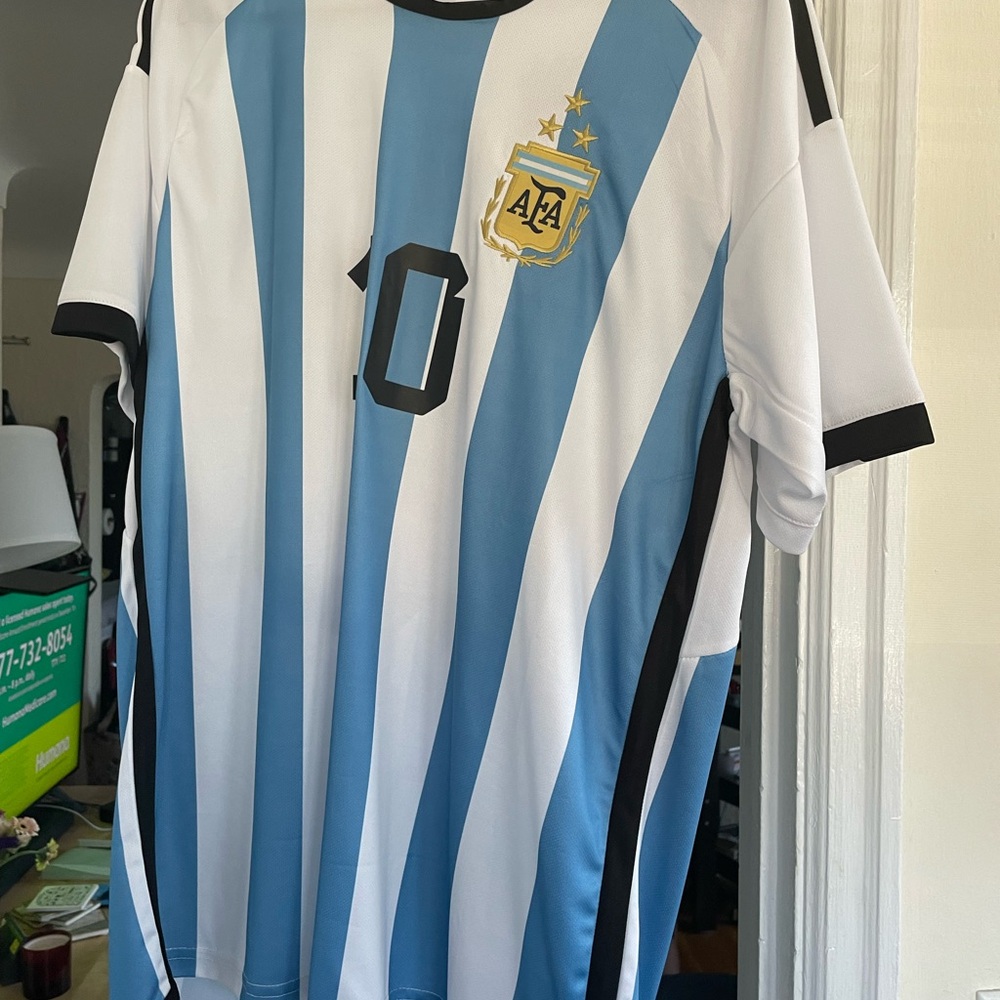 NEW with Tag Argentina 10 Messi 2022 Qatar Soccer Jersey